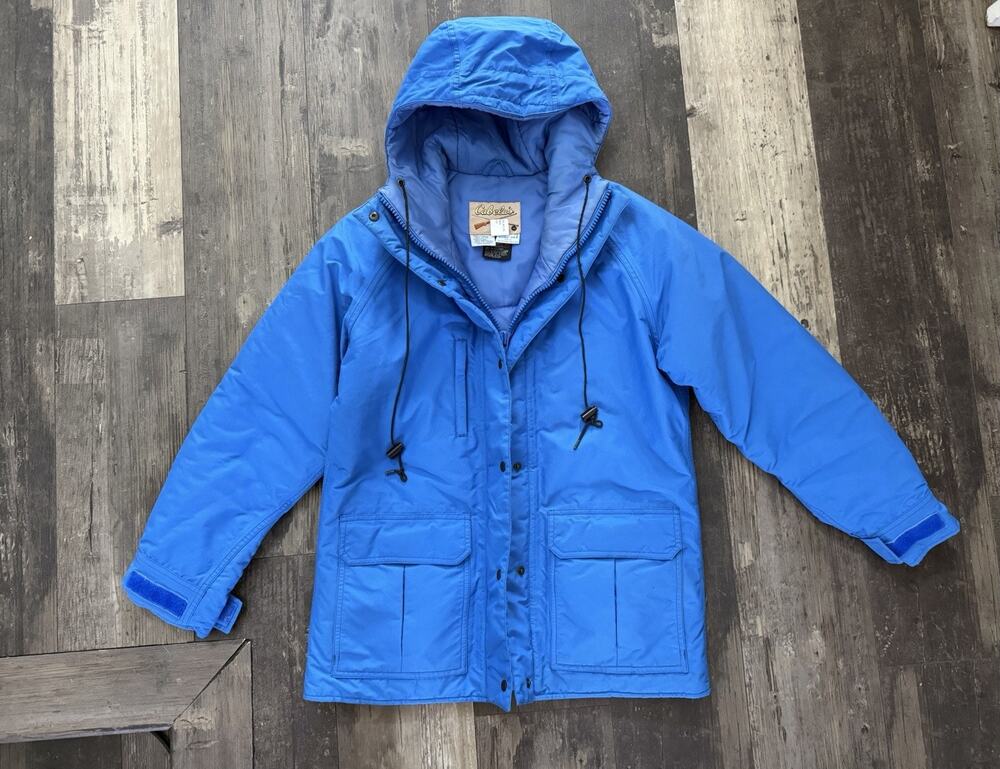 Cabela’s Gore-Tex Insulated Hooded Parka Jacket Blue Outdoor Vintage Medium